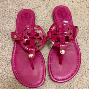 Tory Burch Miller Sandals, Hot Pink, size 6.5